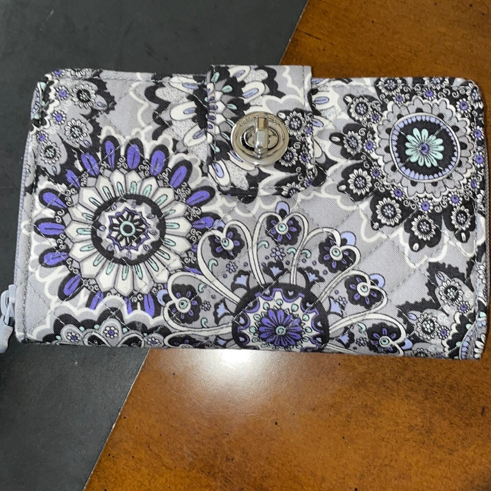 Gray and purple Vera Bradley wallet
